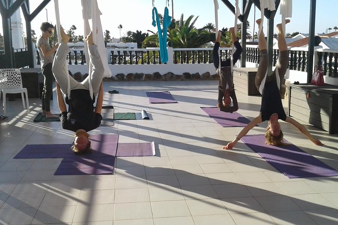 Aerial Yoga Experience in Maspalomas, Spain - The hammocks and the “zero gravity” effect: why it feels different from floor yoga