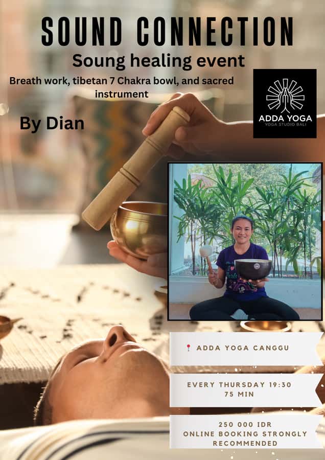 Bali : Tibetan sound healing connection at ADDA YOGA - Rooftop calm at ADDA YOGA in Canggu