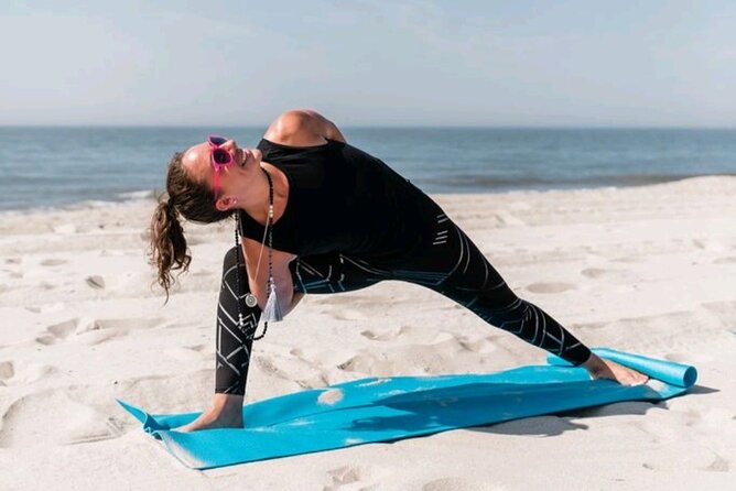 Cape May Beach Yoga - What Kelsy leads in a 1-hour beach yoga session