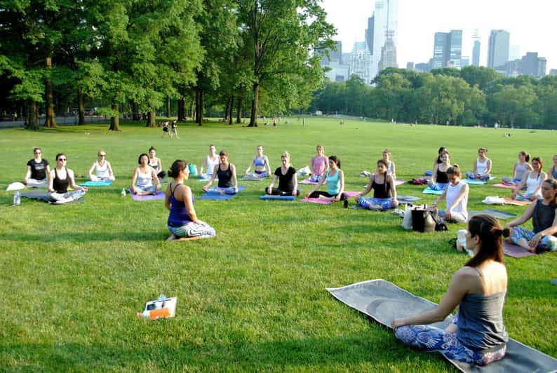 Central Park, New York: Yoga Classes in the park since 2012 - A Central Park Grass Class That Lasts One Hour