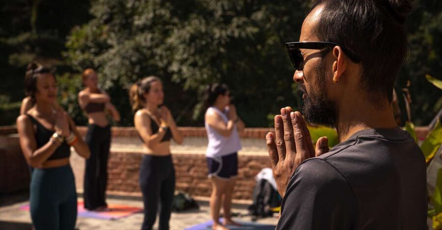 Day Yoga Meditation Retreat with Lunch, Kathmandu - Hatha-style movement: from gentle to more intense