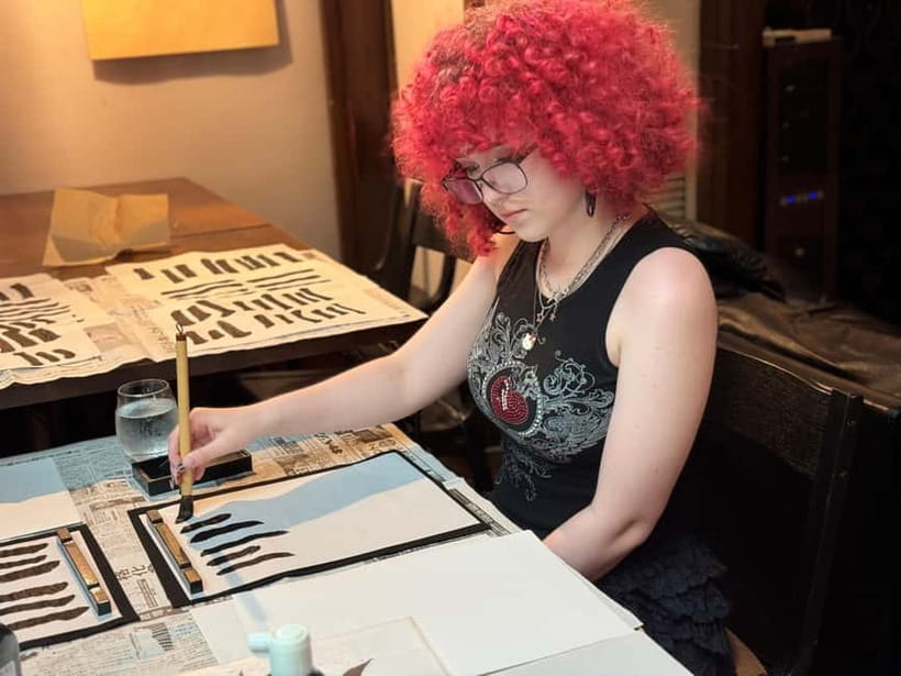 Kyoto: Calligraphy Workshop with Meditation - Posture, grip, and stroke basics you can learn fast