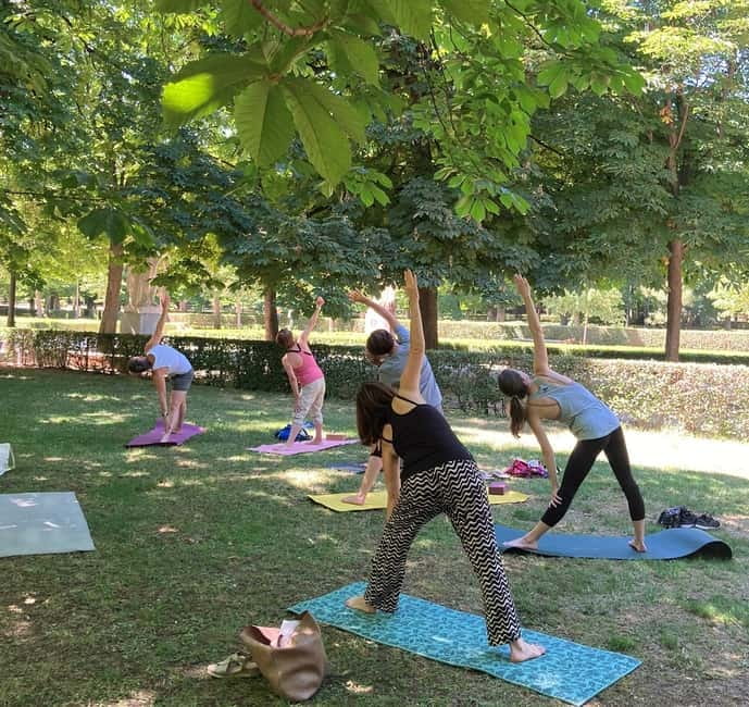 Madrid: Flow Yoga class in Retiro Park - Slow vs energetic: how to choose your intensity