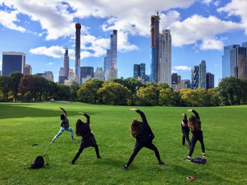New York City: Central Park Yoga and Walking Tour - Landmark Stops in Central Park: Bethesda Fountain to Lennon Memorial