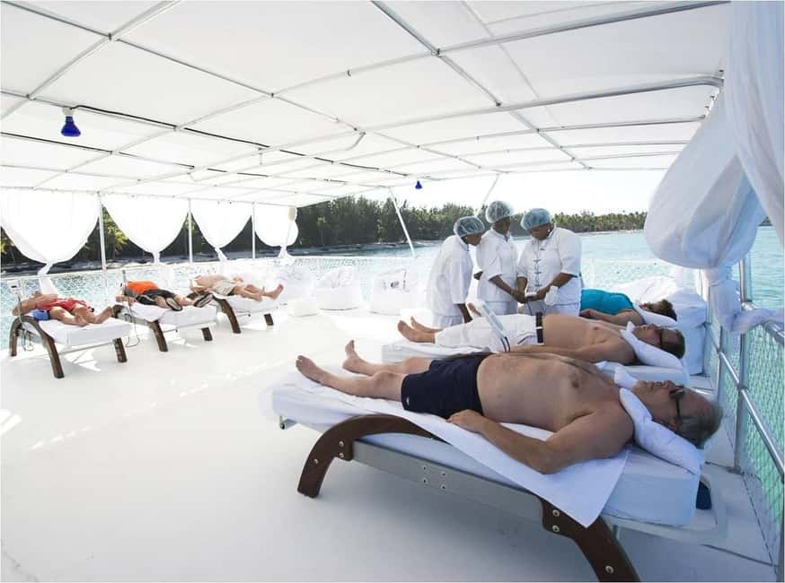 Punta Cana Floating Ocean Spa Experience with Massage & Yoga - Doctor Fish foot exfoliation: what happens before you sail