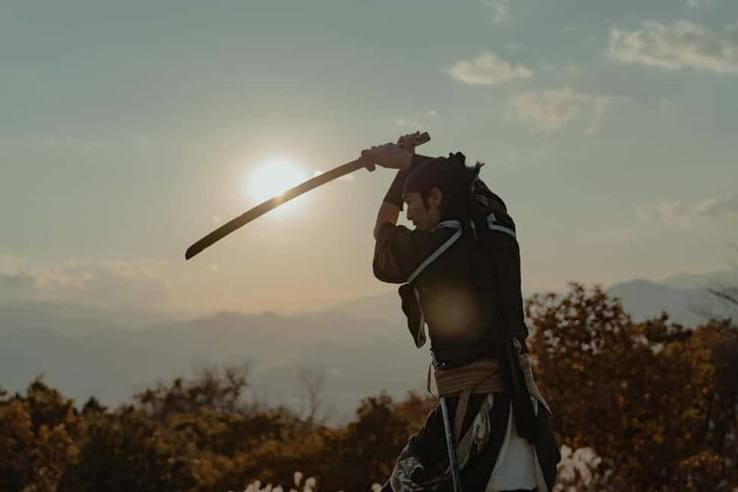 Samurai Swordsmanship and Sound Meditation in nature - Uenohara Station to samurai-ready: kimono, hakama, and first respect