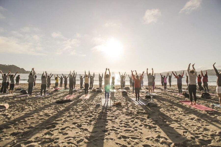 San Francisco: Silent Disco Yoga at Baker Beach - Sunday Soul Flow Yoga: Jazzy Down-Tempo, Slower and Grounded