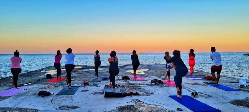 Sliema: Beach Yoga Class with Swimming - Instructor Style: English, Modifications, and a Real Support System