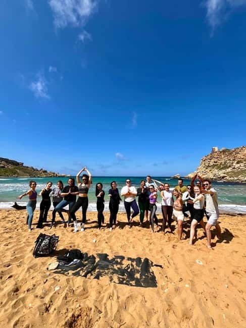 Sunday: Ghajn Tuffieha (Riviera) Beach Yoga Class - The Bonus Swim: How the Class Turns Into a Beach Morning