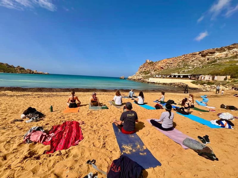 Sunday: Ghajn Tuffieha (Riviera) Beach Yoga Class - English Instruction Makes It Easier to Relax