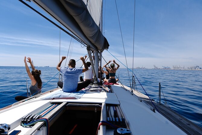 Yoga Session and Sailing Adventure in Barcelona - Yoga on the boat with Augustina: calm, not gym-time